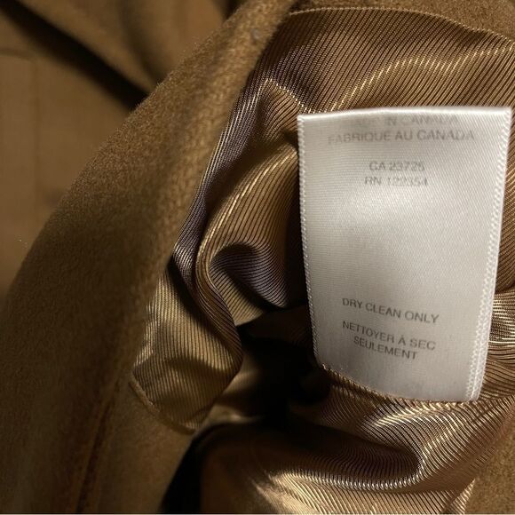 Aritzia Camel Double-Breasted Leather Jacket - Picture 8 of 14